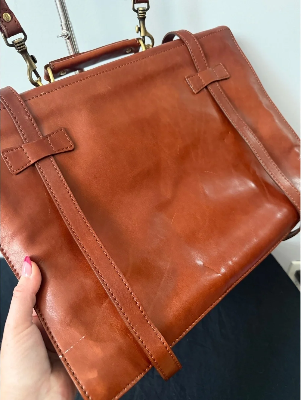 Vintage Pielle 100% Genuine Leather Briefcase Bag
